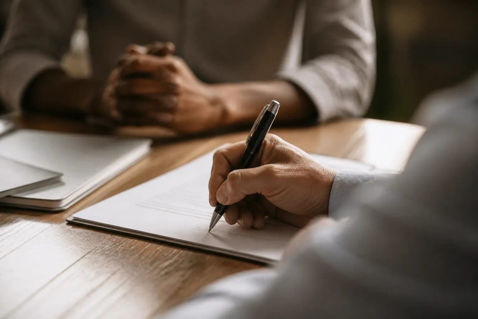 Firma di un contratto di pulizie tra hotel e fornitore
